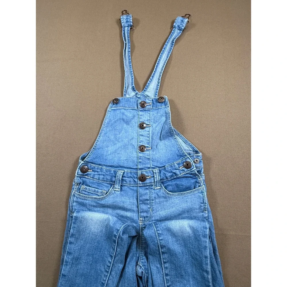 Vintage OshKosh Bgosh Denim Overalls - Girls Size 5 - Adjustable Straps, Buttons